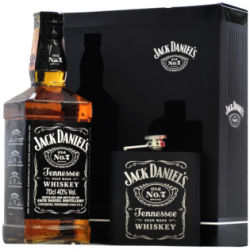 Jack Daniel´s 40% 0,7L (darčekové balenie s ploskačkou)