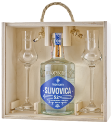 Marsen Slivovica 52% 0.5L (darčekové balenie s 2 pohármi)
