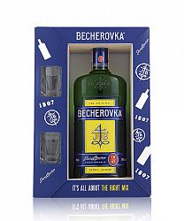 Becherovka + 2shot poháre 0,7l (38%)